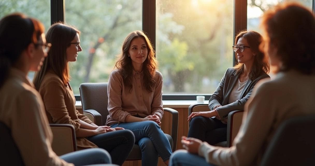 Personas conversando en una reunión de trabajo.